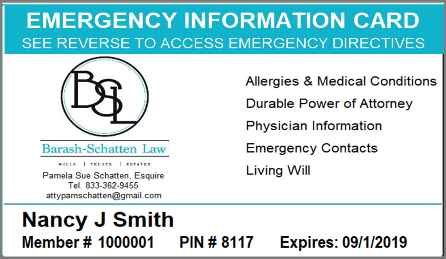 Legal Directives Card Legal Directives Card